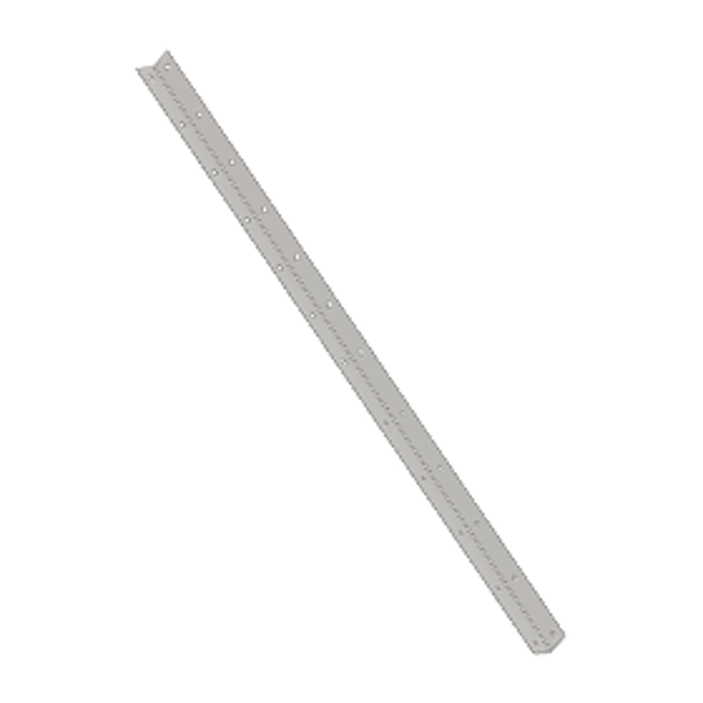 Corner Piece L (thickness 2mm) adjustable length: delivered 1233mm-Powerland
