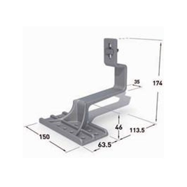 Variosole Aluminium roof hook for Pantiles No Wood Screws-Powerland