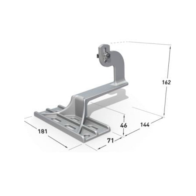 VarioSole Aluminium roof hook for vertical rails No Wood Screws-Powerland