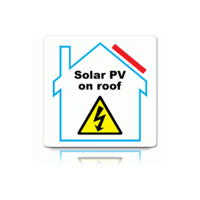 PV on Roof Hazard Labels