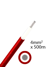 Elettro Brescia 4mm2 single-core 500m - Red