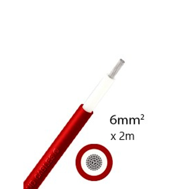 Elettro Brescia 6mm2 single-core 2m - Red