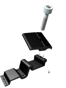 Evolution Black End Clamp with Bracket and Screws 30-40mm FULL Set-Powerland