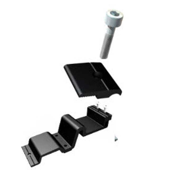 Evolution Black End Clamp with Bracket and Screws 30-40mm FULL Set-Powerland