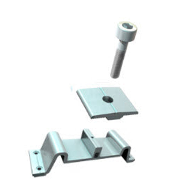 Evolution Silver Mid Clamp with Bracket and Screws 30-40mm FULL Set-Powerland