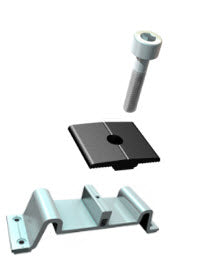 Evolution Black Mid Clamp with Bracket and Screws 30-40mm FULL Set-Powerland