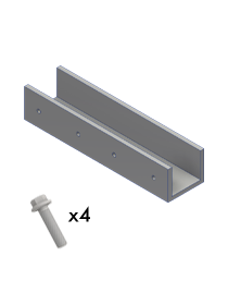 Z-Rail Connector, plus (4xscrew)-Powerland