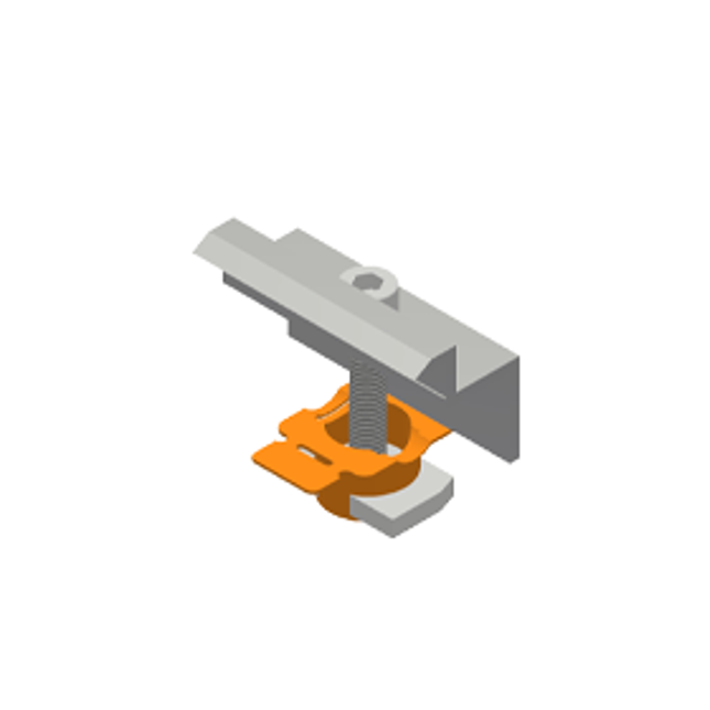 Single clamp black 35mm -Ground Mount.-Powerland