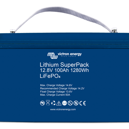 Victron Energy Lithium SuperPack 12,8V/100Ah (M8) High Current – BAT512110710-Powerland