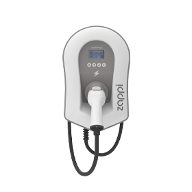 zappi EV Charger 22kW Tethered White-Powerland