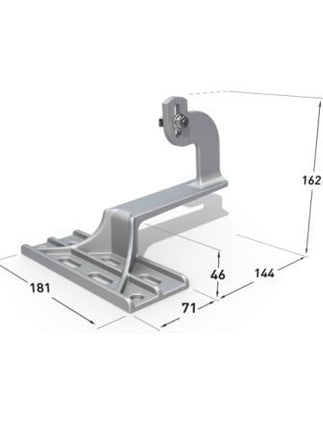 VarioSole Aluminium roof hook for vertical rails No Wood Screws-Powerland