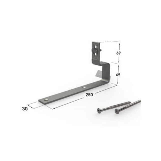 VarioSole Stainless Steel roof hook for slate tiles With Wood Screws-Powerland