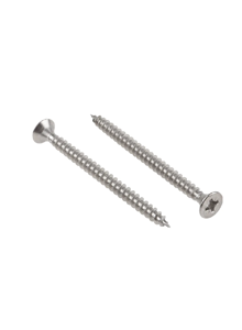 RS Pro wood screws, A2 Stainless Steel, Countersunk, 6 x 80 (Pack of 50)-Powerland