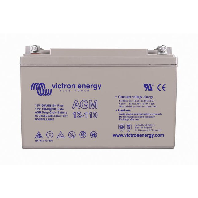 Victron Energy 12V/110Ah AGM Deep Cycle Battery (BAT412101084)-Powerland
